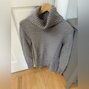 BANANA REPUBLIC BR Womens Sweater Turtleneck Grey Gray Wool Alpaca Soft S SOFT